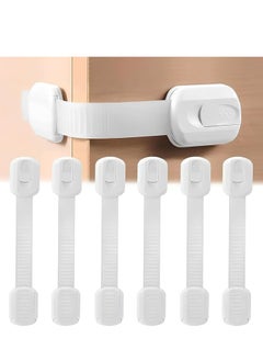 Oasisgalore Child Safety Latches (6-Pack) - Adjustable Baby Proofing Locks with Strong 3M Adhesive for Doors, Fridge.  - Image 1