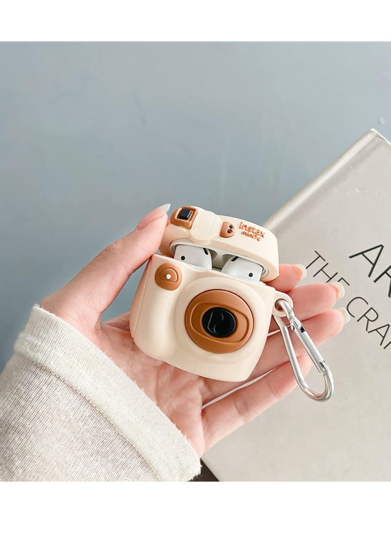 KASTWAVE Earphones Case for Airpods 1/2, 3D Fashion Cartoon Stylish Cute Funny Cartoon Camera Anti-Drop Earphones Protective Case with Keychain for Women Girls Teens Cartoon Camera - Image 2