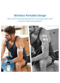 Comfytemp Wireless TENS Unit Muscle Stimulator for Pain Relief Therapy, Rechargeable TENS Machine for Pain Management, Portable TENS Device for Back, Shoulder, Cramps Pain Relief, 15 Modes, 2 Pads  - Image 3