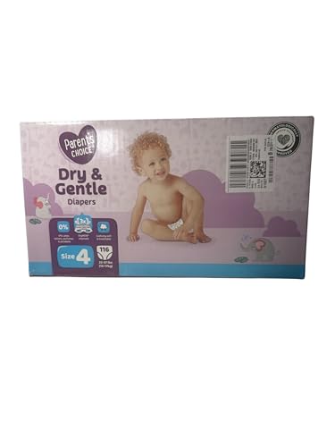 Parent's Choice Diapers, Dry & Gentle Diapers Size 4 (22-37 lbs) - 116 Count - Image 2