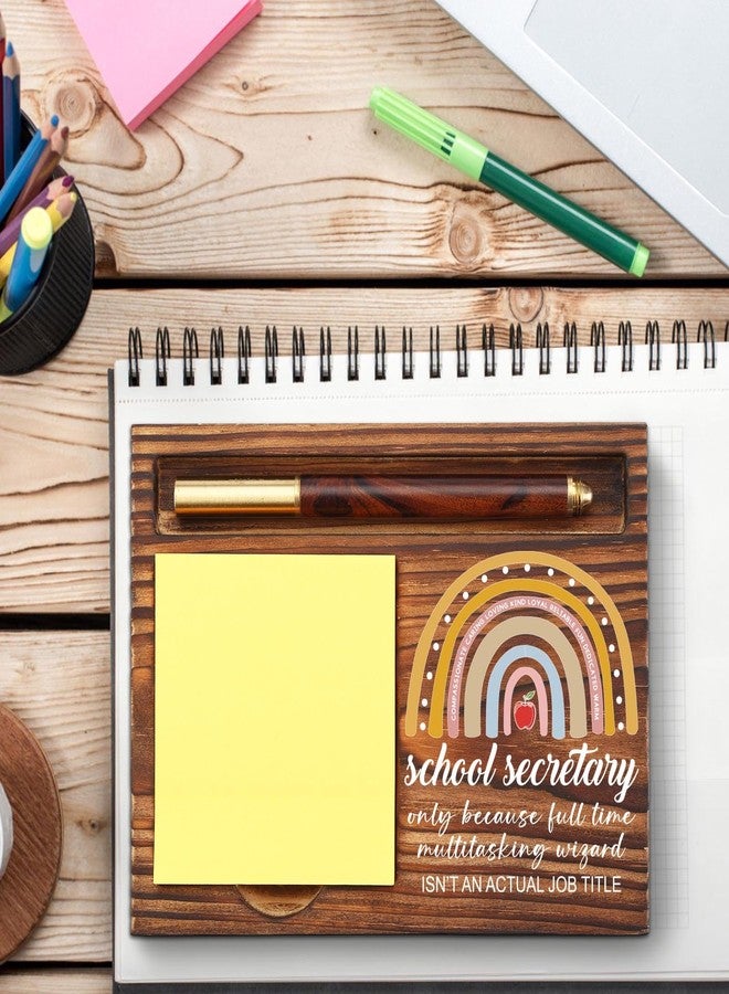 YODOCAMP School Secretary Appreciation Gifts Self-Stick Note Pad Holders, Thank You Gifts for Secretary School Office Assistant Principal Admin Staff Worker Desk TZP05 - Image 2