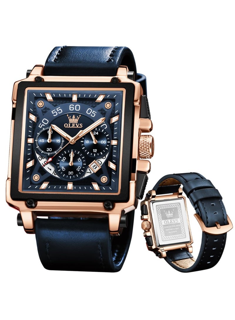 OLEVS Men's Fashion Stainless Steel Chronograph Waterproof Men's Watch 9919 - Image 1