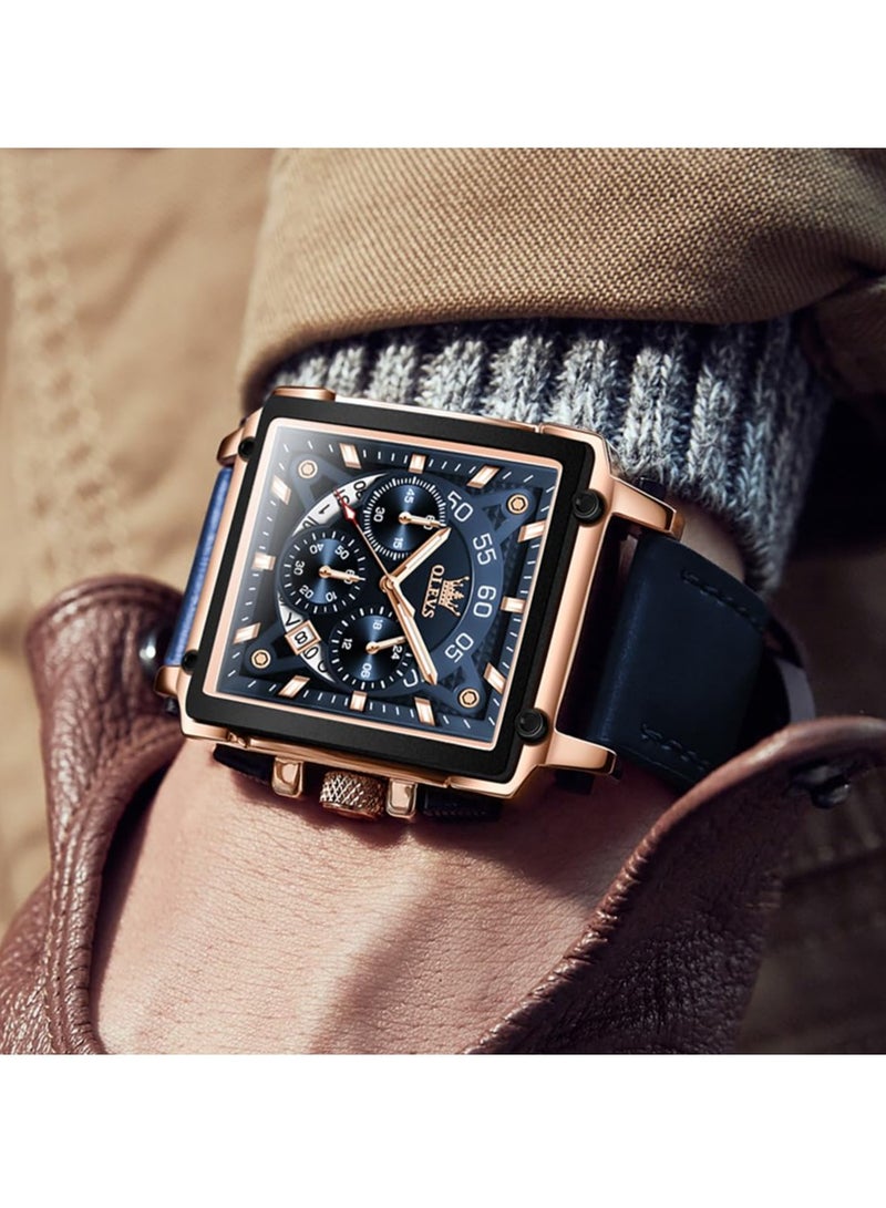 OLEVS Men's Fashion Stainless Steel Chronograph Waterproof Men's Watch 9919 - Image 3