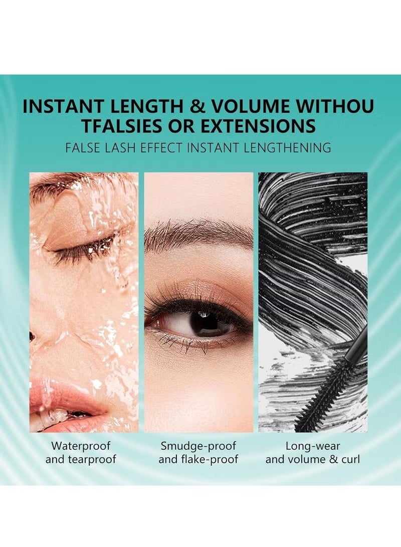 ماسكارا سائل تمديدات الرموش، ماسكارا سائل لتزدهر تمديدات الرموش ماسكارا-برين سميكة ونحيلة (غنية الأسود 10.7g) 0.38 أوقية - Image 2