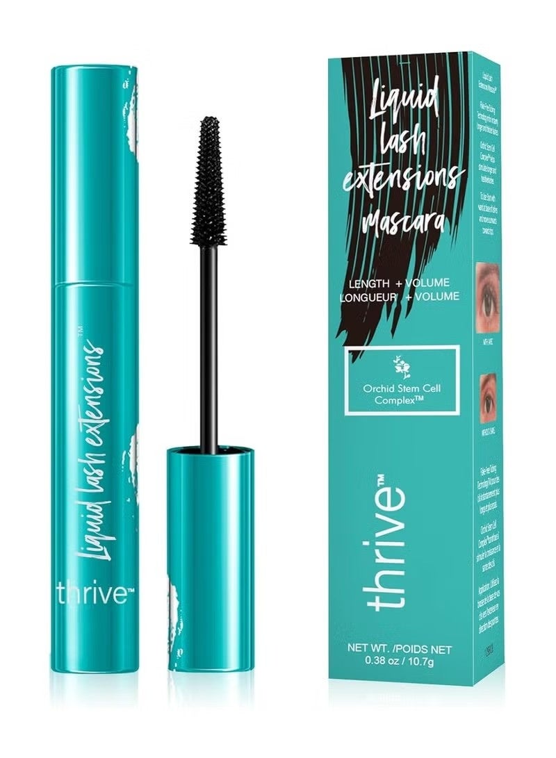 ماسكارا سائل تمديدات الرموش، ماسكارا سائل لتزدهر تمديدات الرموش ماسكارا-برين سميكة ونحيلة (غنية الأسود 10.7g) 0.38 أوقية - Image 1