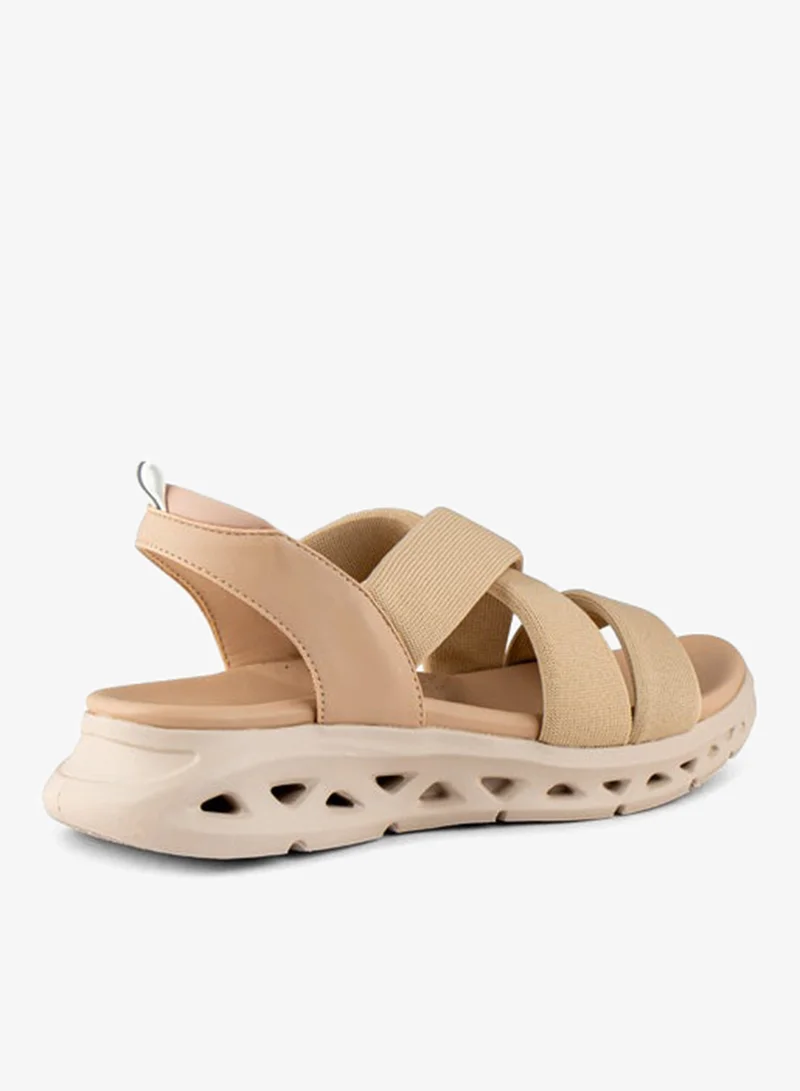 Vincci Beige Women Multi-strap Flat Sandals for Women | Best Price UAE