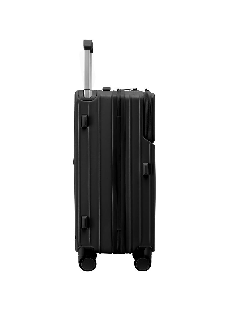 خفيفة الذهاب الأمتعة LIGHTGO 7615 Black 22.5 "حقيبة سفر مع توسيع مع حقيبة السفر TSA YKK ZIPPER  - Image 4