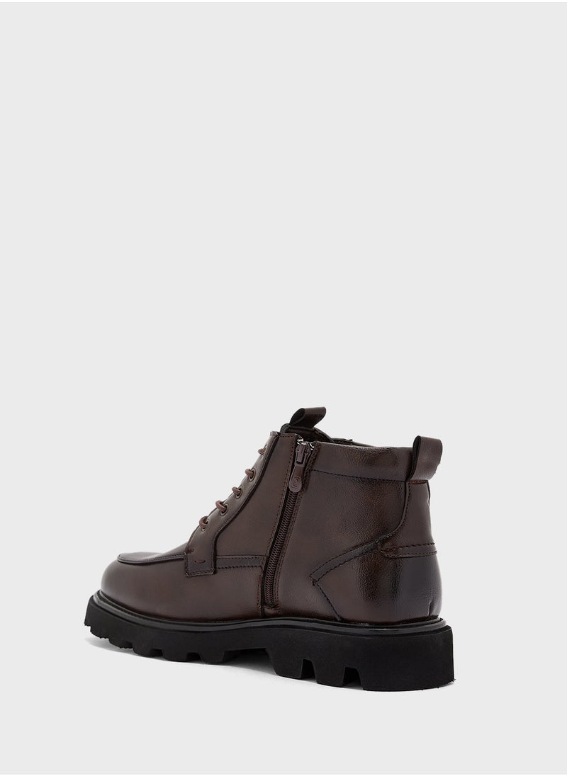 Robert Wood Ankle Lace Up Casual Boots  - Image 3