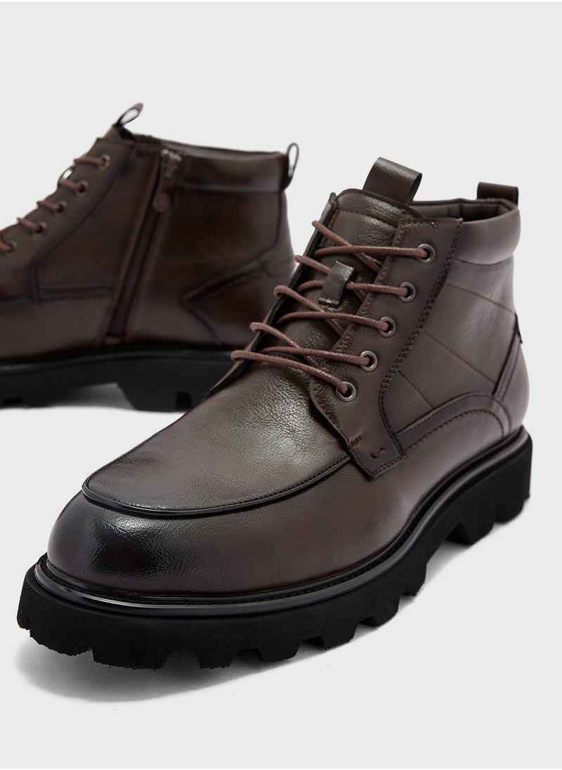 Robert Wood Ankle Lace Up Casual Boots  - Image 4