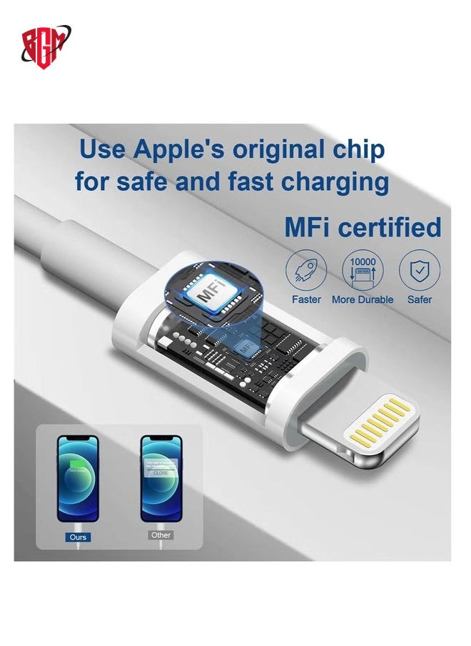BGM - iPhone 14 pro max12 13 14 Fast Charger [Apple MFi Certified]Lightning Cable 20W PD USB C Wall Charger 2-Pack 6FT Fasting Charging Adapter Compatible with iPhone 14 /14 Pro Max/13/13Pro/12/12 Pro/11 - Image 1