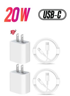 iPhone 14 pro max12 13 14 Fast Charger [Apple MFi Certified]Lightning Cable 20W PD USB C Wall Charger 2-Pack 6FT Fasting Charging Adapter Compatible with iPhone 14 /14 Pro Max/13/13Pro/12/12 Pro/11