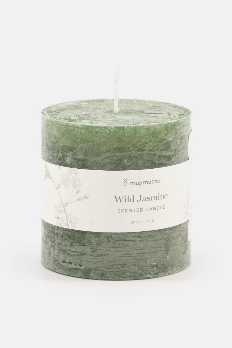 Muy Mucho Wild Jasmine Cylinder Candle, Green - Image 1
