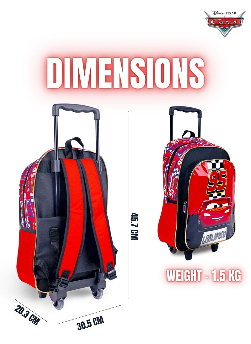 Cars  16 Inch Kids 3-in-1 Trolley School Bag Set - Ergonomic Backpack, Insulated Lunch Bag & Pencil Case,Lightweight, Durable, Students 6+ - Perfect for Travel & School,For Boys - pzsku/ZD8F1DF6C3CD65F91E1DFZ/45/_/1721301468/aa7ef03d-caa0-45e0-b46e-0096689618b0