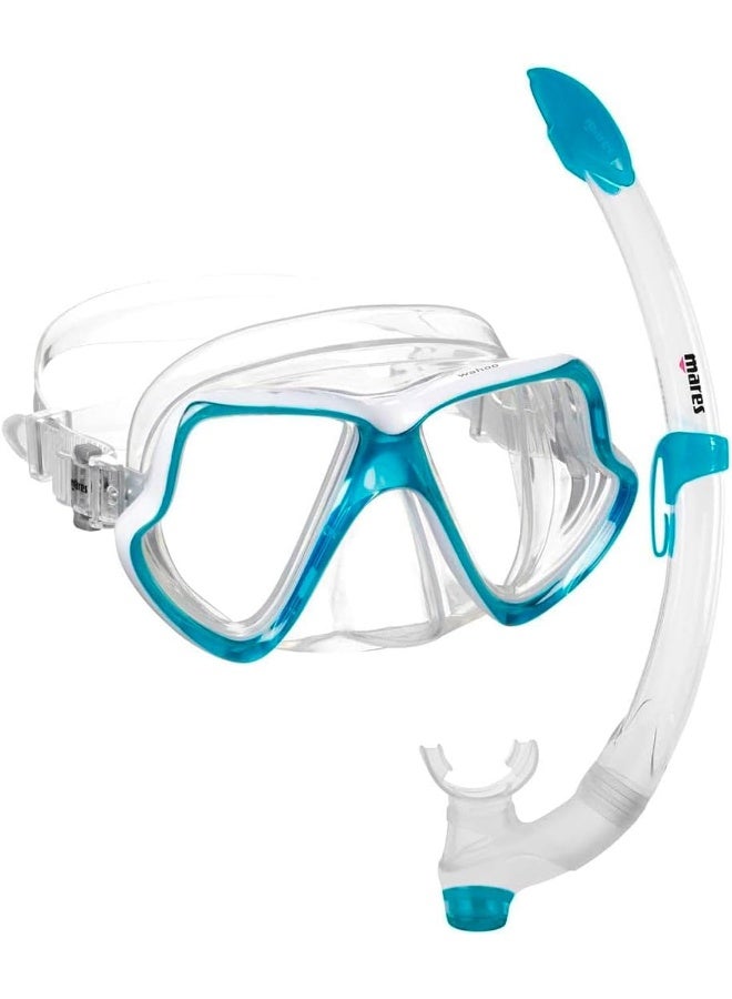 Mares Mares Wahoo Adult Mask and Snorkel Set, Blue - Image 1