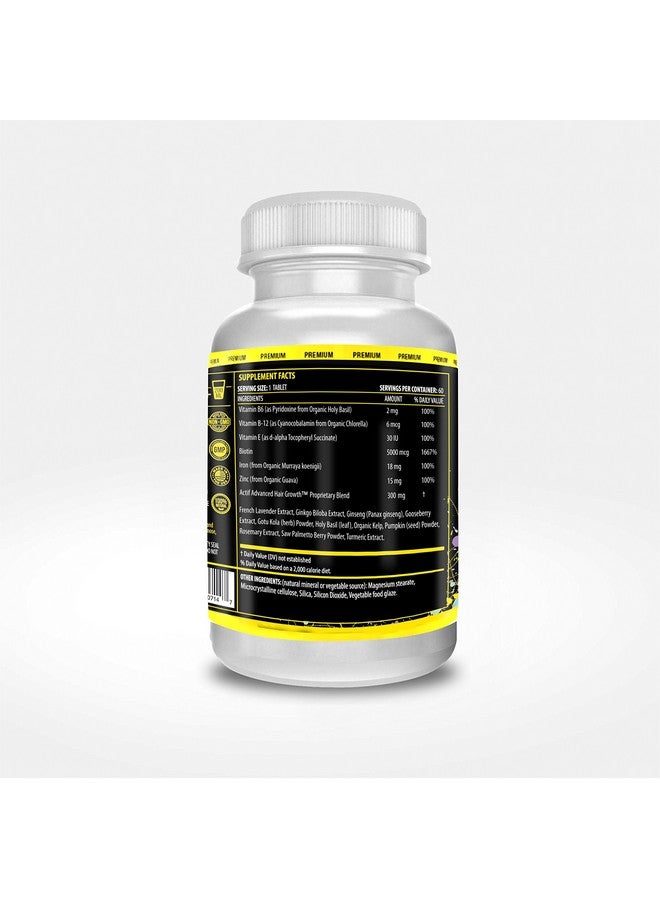 ACTIF Hair Growth for Men Mega Support 10+, Non-GMO, Stops 99% Hair Loss, Made in USA, 60 Count - Image 4