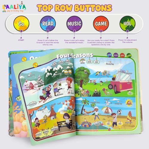 LAALIYA Learn & Play English Learning Book for Kids | Interactive Sound Book with Music, Stories, and Activities | Early Educational Toy for Toddlers and Preschoolers - Image 3