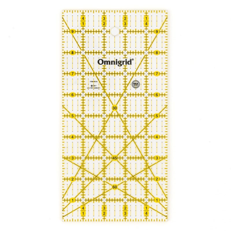 Omnigrid مسطرة خياطة وتفصيل مستطيلة أومنيغريد 5" × 10" - Image 1