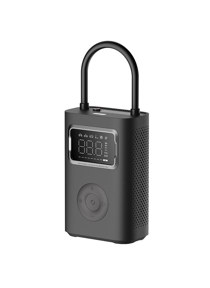 شاومي مضخة هواء كهربائية محمولة من شاومي Mijia Air Pump 2 Pro (MJCQB07PQ) – مزودة بشاشة رقمية، قابلة للنفخ حتى 150 PSI، مناسبة للكرة والإطار، بسعة بطارية 2500 مللي أمبيرٔ.  - Image 1