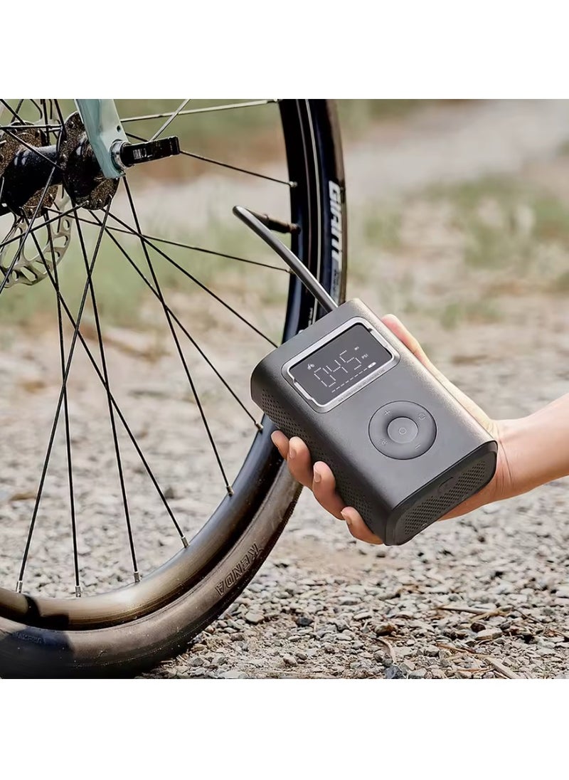شاومي مضخة هواء كهربائية محمولة من شاومي Mijia Air Pump 2 Pro (MJCQB07PQ) – مزودة بشاشة رقمية، قابلة للنفخ حتى 150 PSI، مناسبة للكرة والإطار، بسعة بطارية 2500 مللي أمبيرٔ.  - Image 3