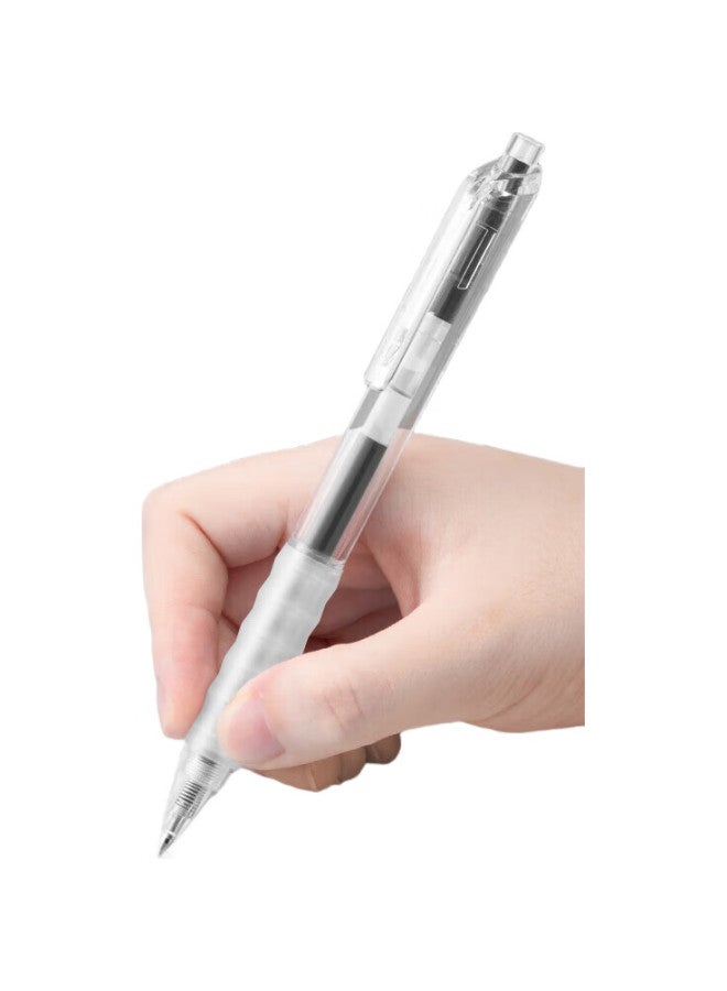 Aihao Gel Pen, 0.5Mm Bullet Tip, Retractable, For Students' Practice, Office Signing, Crystal Blue, 12 Pcs, Gp270 - Image 3
