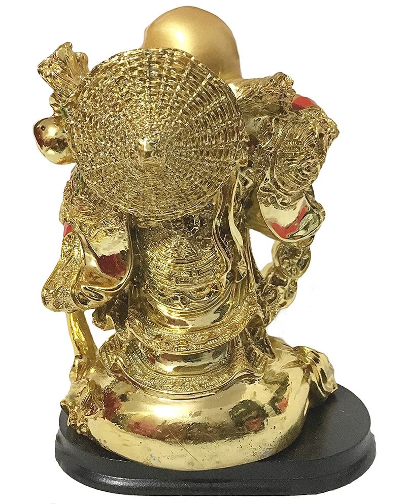 RIPE INDIA Feng Shui Laughing Buddha Coin Chain Showpeice Big Size 19 Cm for Wealth for Money Success and Happpiness - Image 2