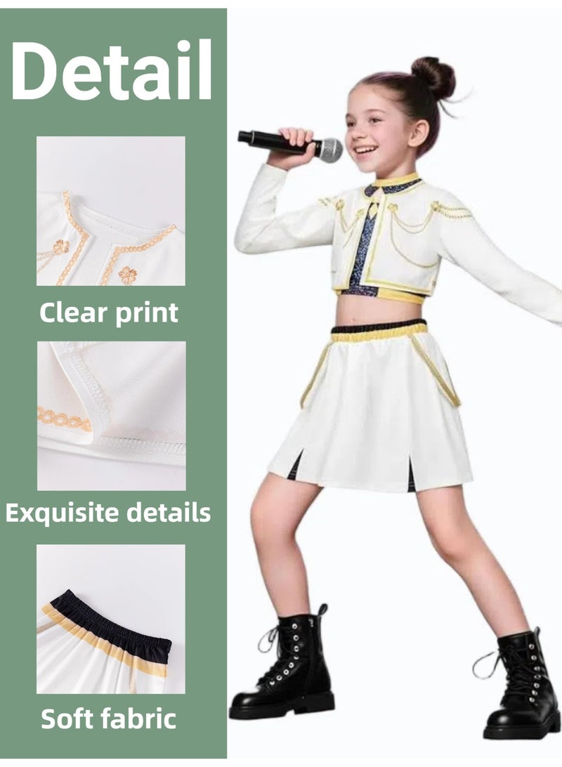 Halamodo 3 جهاز كمبيوتر شخصي K-POP مجموعة فتاة رومي ميرا زوي كوسبلاي زي مجموعة, المغني الشعبي مطرزة أداء الملابس, الفتيات الرقص المسرح أداء الملابس مجموعة, لعب الدور حزب زي, مناسبة لأداء المسرح, الحفلات الموضوعية, عروض المواهب وغيرها من المناسبات, للأعمار 3-10 أزياء الأطفال - Image 5