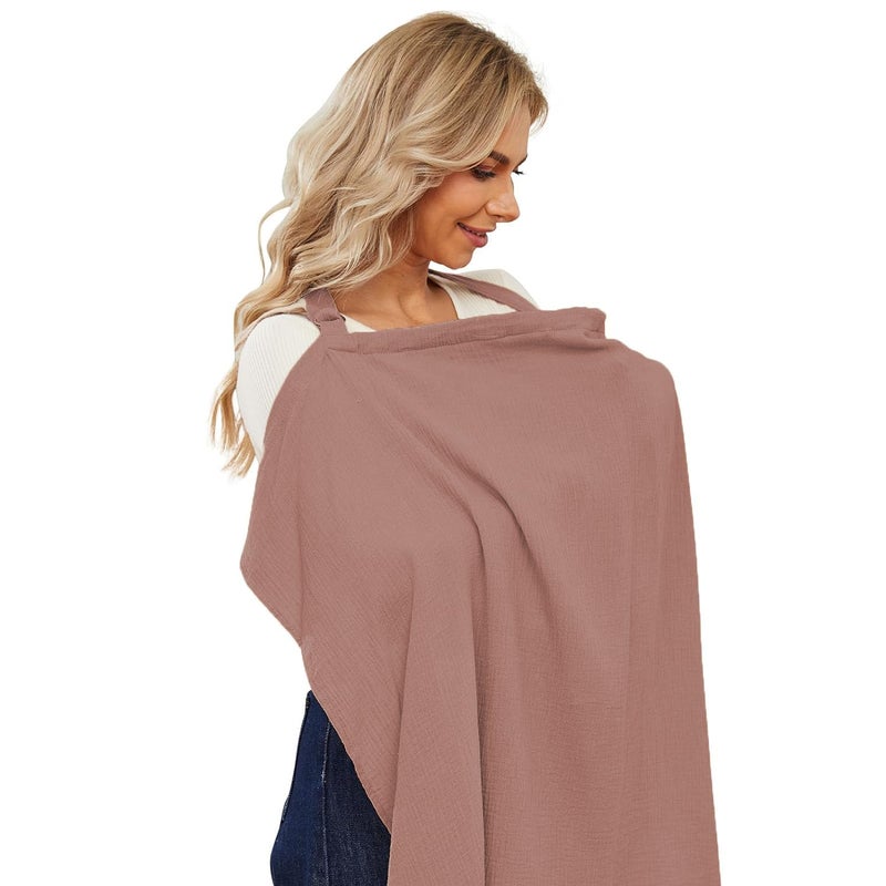 PPOGOO Muslin Nursing Cover for Baby Breastfeeding - Image 1