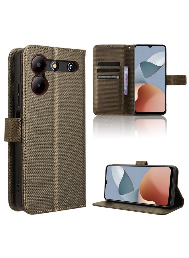 The Bros Case For ZTE Blade A54 Diamond Texture Leather Phone Case