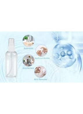 Graidient span Graidient span Multipurpose Refillable Spray Bottle 100 ml with Fine Mist Transparent Pack of 4  - Image 3