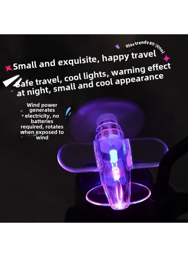 إسكدنيا توليد طاقة الرياح طائرة صغيرة ملونة أضواء الديكور سيارة كهربائية دراجة نارية ضوء السيارة اللون: أبيض - Image 2