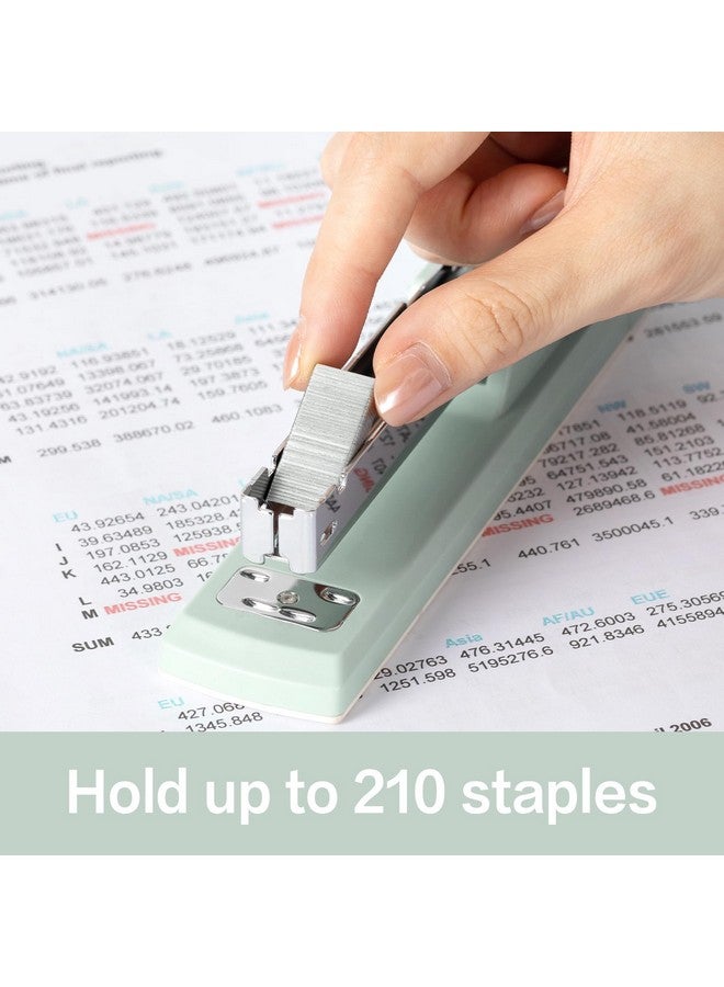 ديلي دباسة ديلي، دباسة مكتبية، دباسة مكتبية، سعة 25 ورقة، تتضمن 1000 دبوس ومزيل دبابيس، باللون الأخضر - Image 4