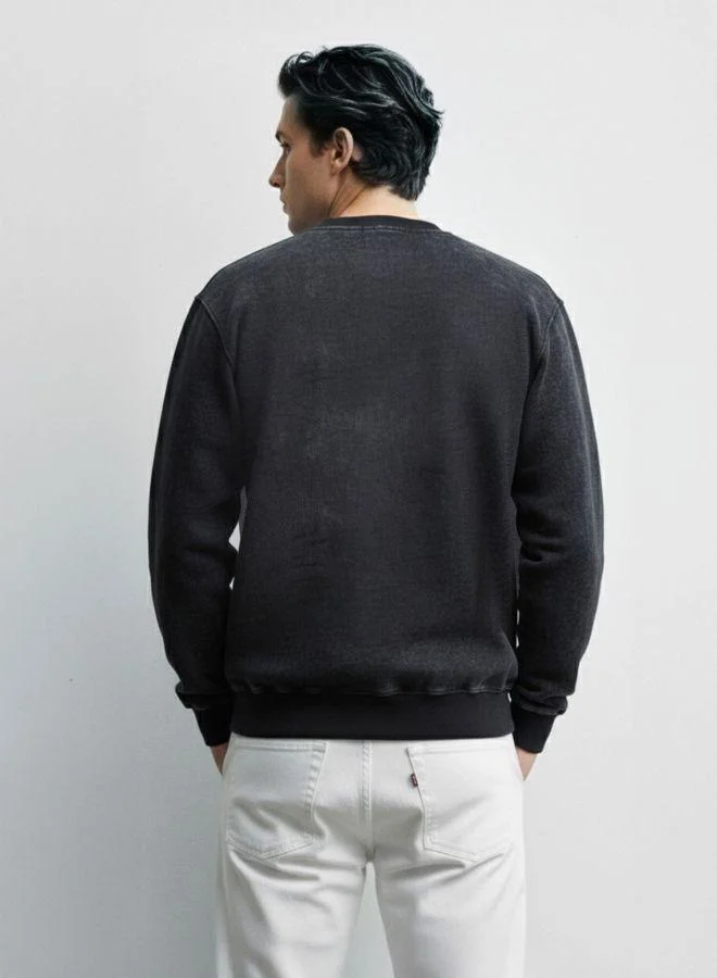 The Indian Garage Co Men Relaxed Fit Printed Crew Neck Full Sleeves Sweatshirt