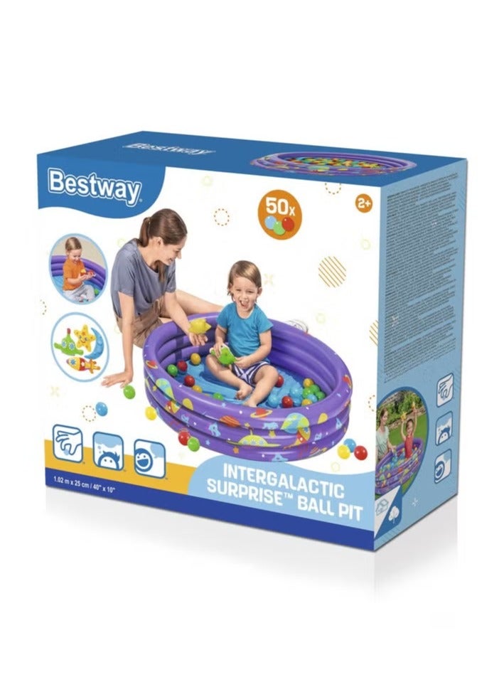 بست واي حوض مسبح مع كرات للأطفال 3 طبقات مع 50 كرة و4 مفاجآت داخلية 26-52466 - Image 1