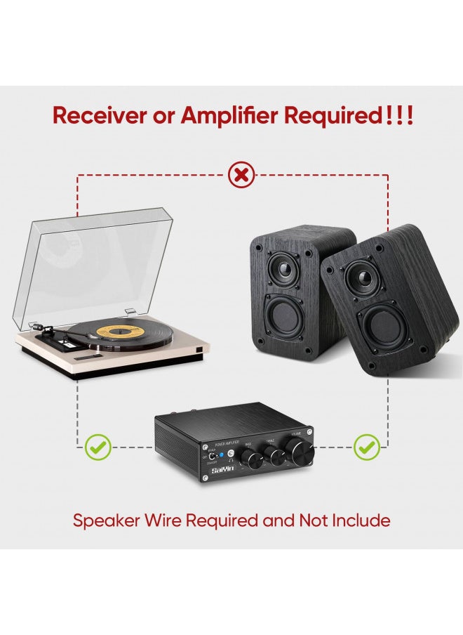 RIOWOIS RIOWOIS Passive Bookshelf Speakers for Home Theater Surround Sound, Home Desktop Stereo Speakers with Crisper Sound and Classic Wood Grain for Record Player/Computer/TV, Wall Mountable, One Pair.  - Image 4