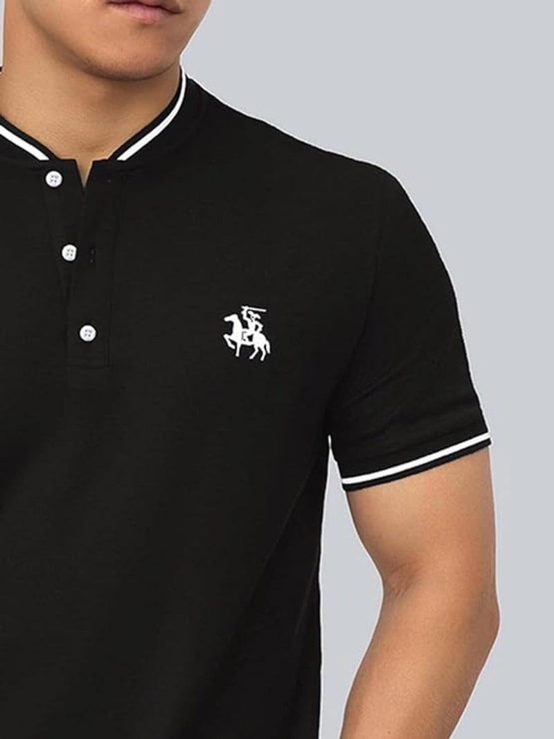 Lymio Polo T Shirt for Men || Men Casual T-Shirt || Polo Available in Combo Pack of 2 (POLO-07-09-NavyBlue-Black-XL) - Image 5
