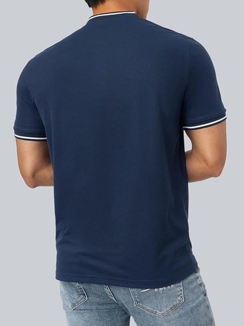 Lymio Polo T Shirt for Men || Men Casual T-Shirt || Polo Available in Combo Pack of 2 (POLO-07-09-NavyBlue-Black-XL) - Image 4