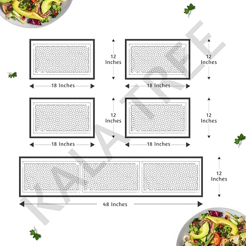 KalaTree Table Runner for 4 Seater Dining Table with mats Handmade Reversible Heat Resistant | River Grass Placemats Zero Plastic | Natural Madurkathi Eco Friendly | 4 Mats and Runner Nature Green - Image 3