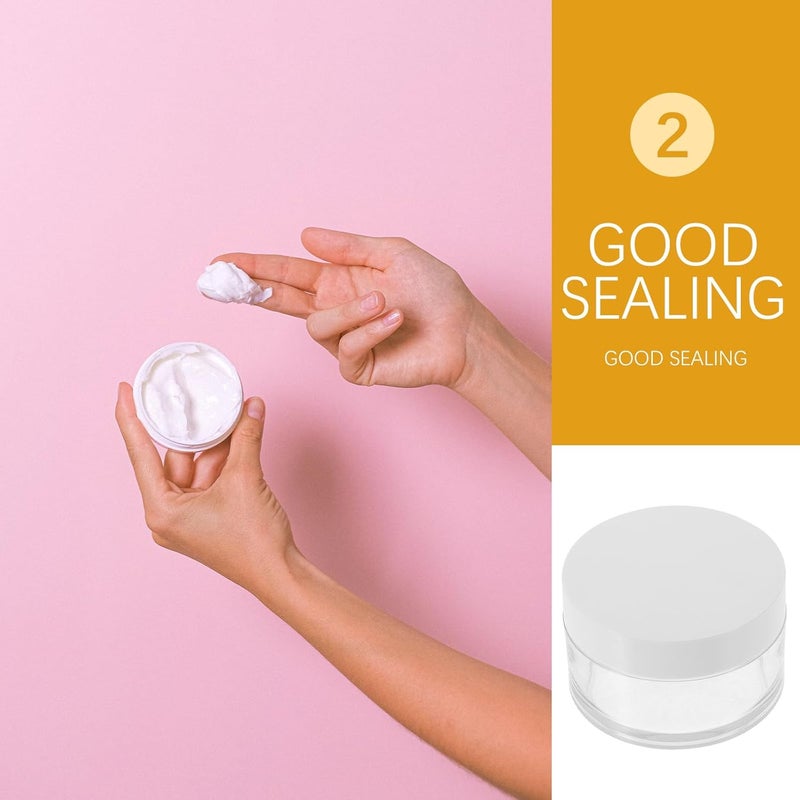 3pcs 80ml Thick Wall Pet Cosmetic Cream Jars Travel Moisturizer Containers Small Refillable Lotion Jars for Facial Creams and Masks - Image 3