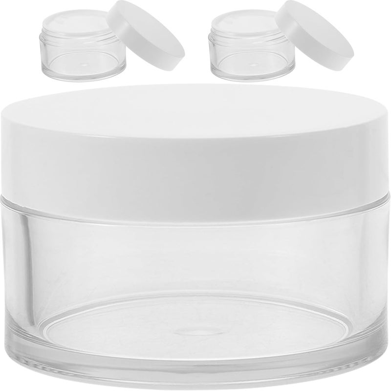 3pcs 80ml Thick Wall Pet Cosmetic Cream Jars Travel Moisturizer Containers Small Refillable Lotion Jars for Facial Creams and Masks - Image 1