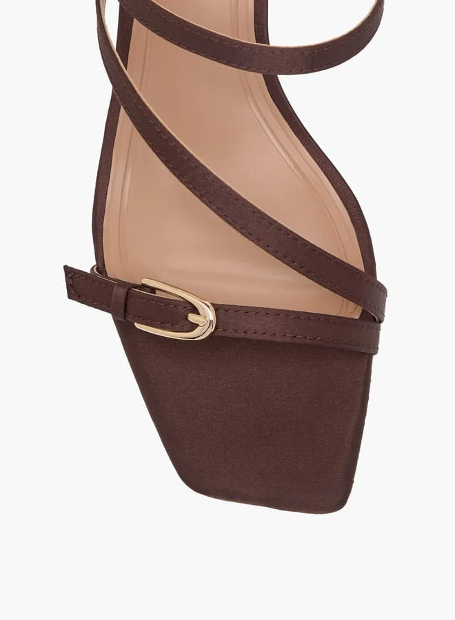 سيليست Women's Strappy Slip-On Sandals with Stiletto Heels