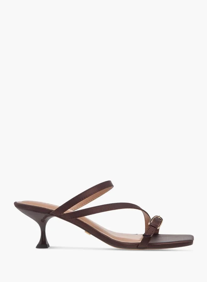 سيليست Women's Strappy Slip-On Sandals with Stiletto Heels
