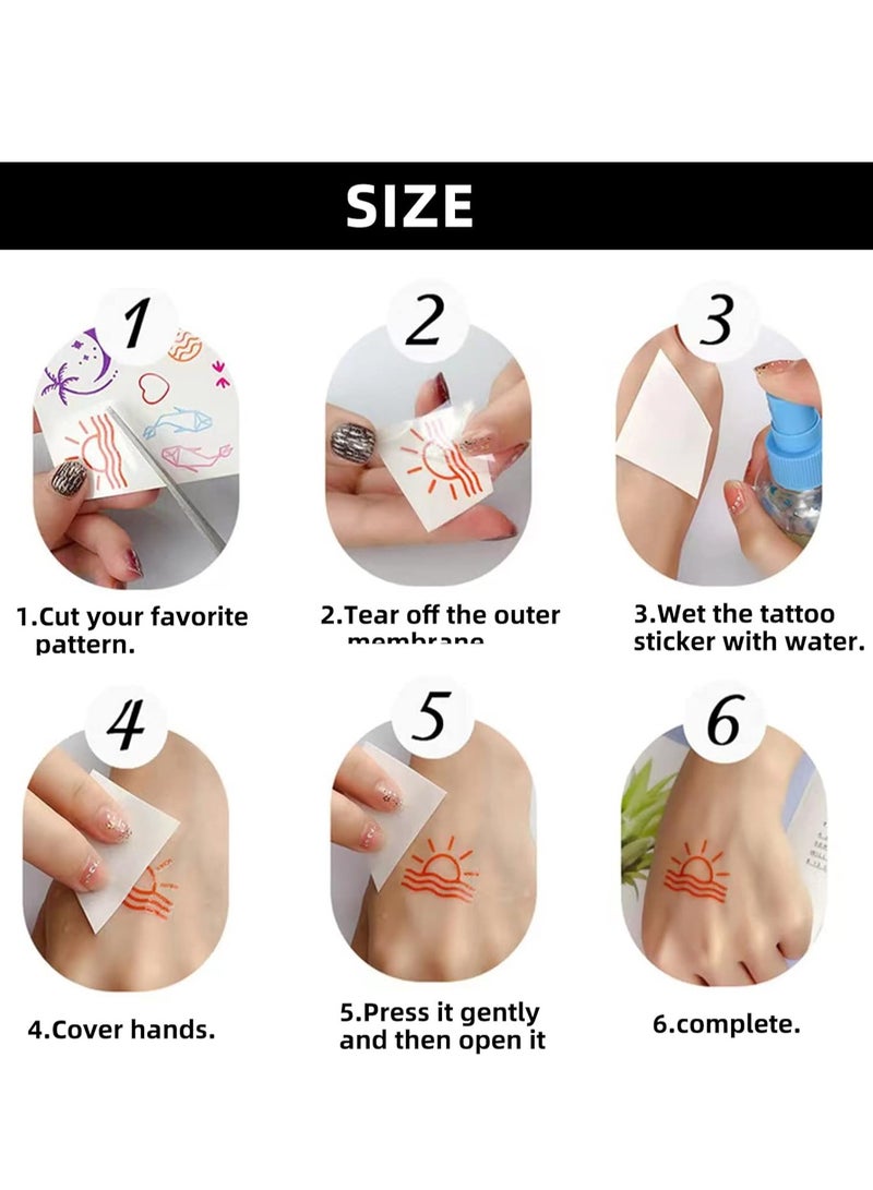 Sylqvxh 10 Pcs Henna Tattoo Kit Temporary Tattoo Adul Stickers Lace Pattern Fake Tattoos Henna Sticker for Women Girls DIY on Body Face Arms Legs Brown - Image 5