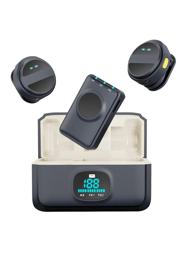 ELTRAZONE ميكروفون لاسلكي SX21 Type-C 2.4G مع تقليل الضوضاء ENC | ميكروفون مكثف متعدد الاتجاهات 360° | مشبك مغناطيسي، توصيل وتشغيل | بطارية تدوم 9 ساعات للبث المباشر، المقابلات، الفلوجات - Image 1