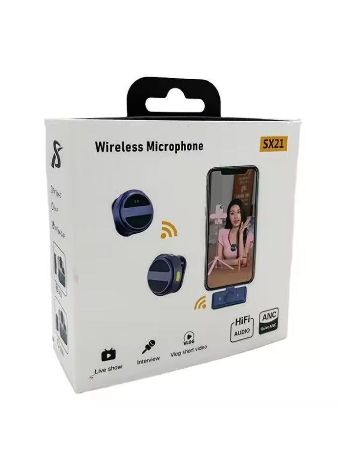 ELTRAZONE ميكروفون لاسلكي SX21 Type-C 2.4G مع تقليل الضوضاء ENC | ميكروفون مكثف متعدد الاتجاهات 360° | مشبك مغناطيسي، توصيل وتشغيل | بطارية تدوم 9 ساعات للبث المباشر، المقابلات، الفلوجات - Image 3