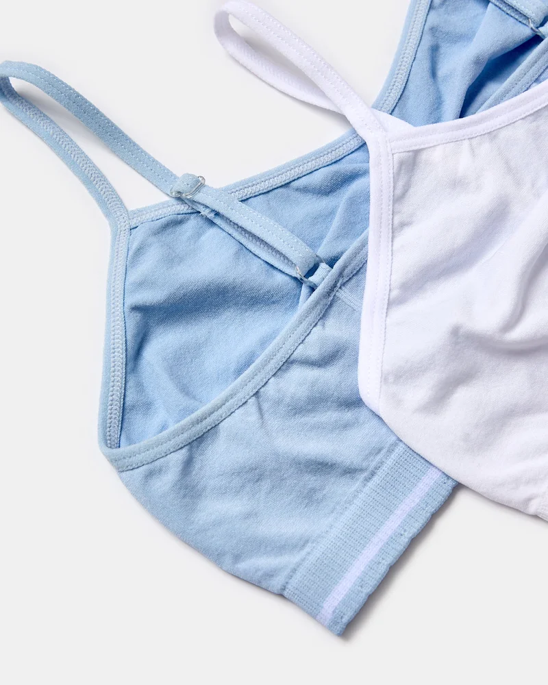 ردتاغ Senior Girls White And Blue Comfort Bra (Pack of 2)