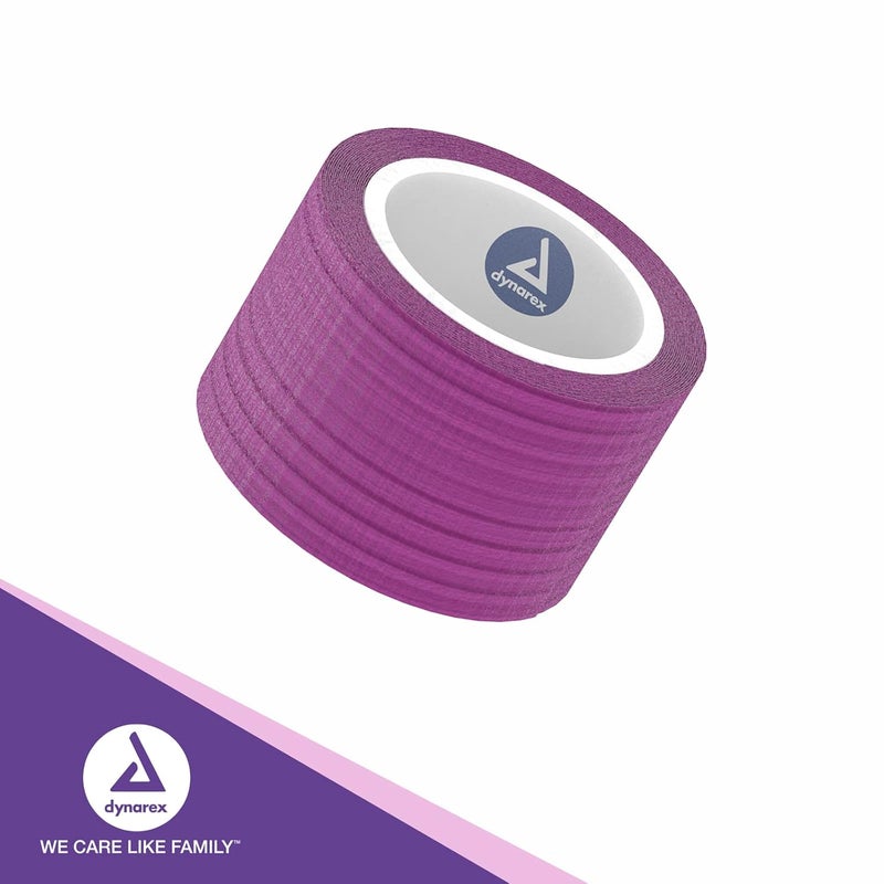 Dynarex 3296 SensiWrap SelfAdherent Bandage Roll Purple 1 x 5 yard Size 180 Length 1 Width Pack of 30 - Image 5