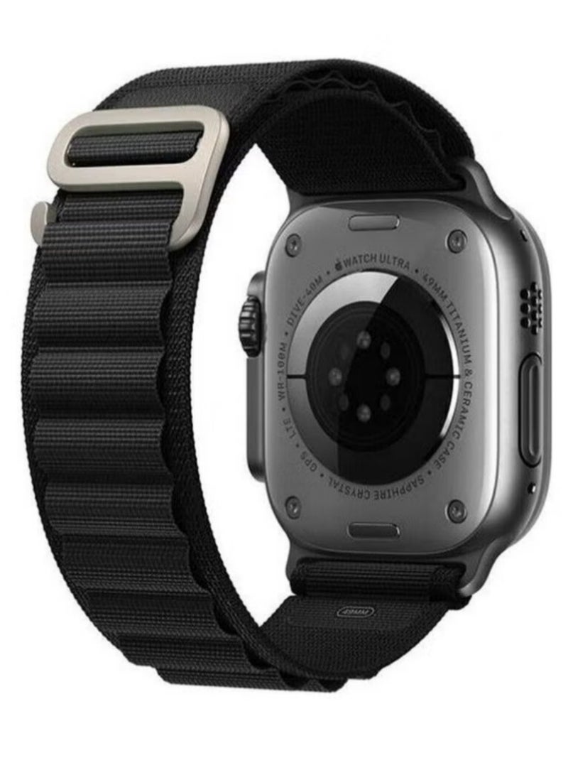 Bukela 2Pack for Apple Watch Alpine Loop Band 49mm/45mm/44mm Nylon Woven Sport Strap for Apple Watch Series 8/Ultra/7/SE/6/5/4/3/2/8 White/Black - Image 5