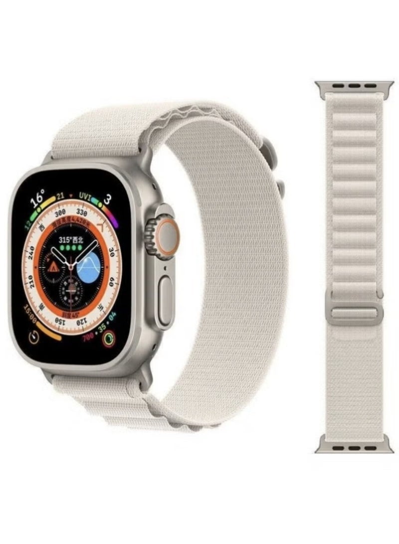 Bukela 2Pack for Apple Watch Alpine Loop Band 49mm/45mm/44mm Nylon Woven Sport Strap for Apple Watch Series 8/Ultra/7/SE/6/5/4/3/2/8 White/Black - Image 2