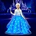 G.C GC Girls Light Up Princess Dress Costume Toddler Princess Dress Up with Cape Kids Wig Crown Wand Toys Halloween Cosplay Birthday Party Gifts - Image 4