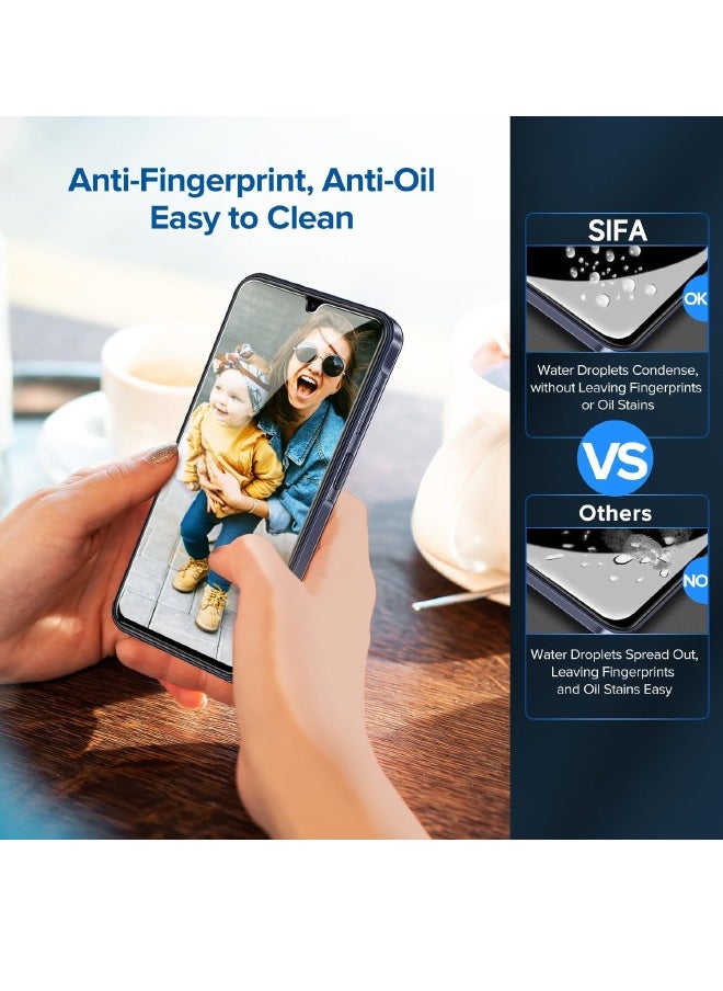 Glass - 2 Pack Samsung Galaxy A15 5G / 4G Screen Protector + 2 Pack Camera Lens Protector, 9H Hardness, Upgraded HD Tempered Glass, Touch Sensitive, Bubble Free, Case Friendly (Boxed, 2+2 Pack) - Image 1